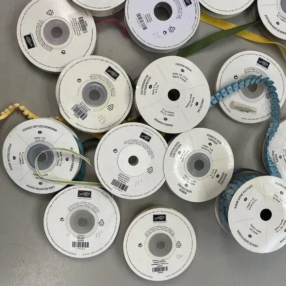 Stampin' Up! Ribbon Spool Lot Multicolor Styles Cardmaking Scrapbook Craft - Picture 11 of 15